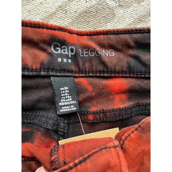 Gap Black Jeggings Bleach Dyed Cutoff Shorts Size 2 - Picture 4 of 4